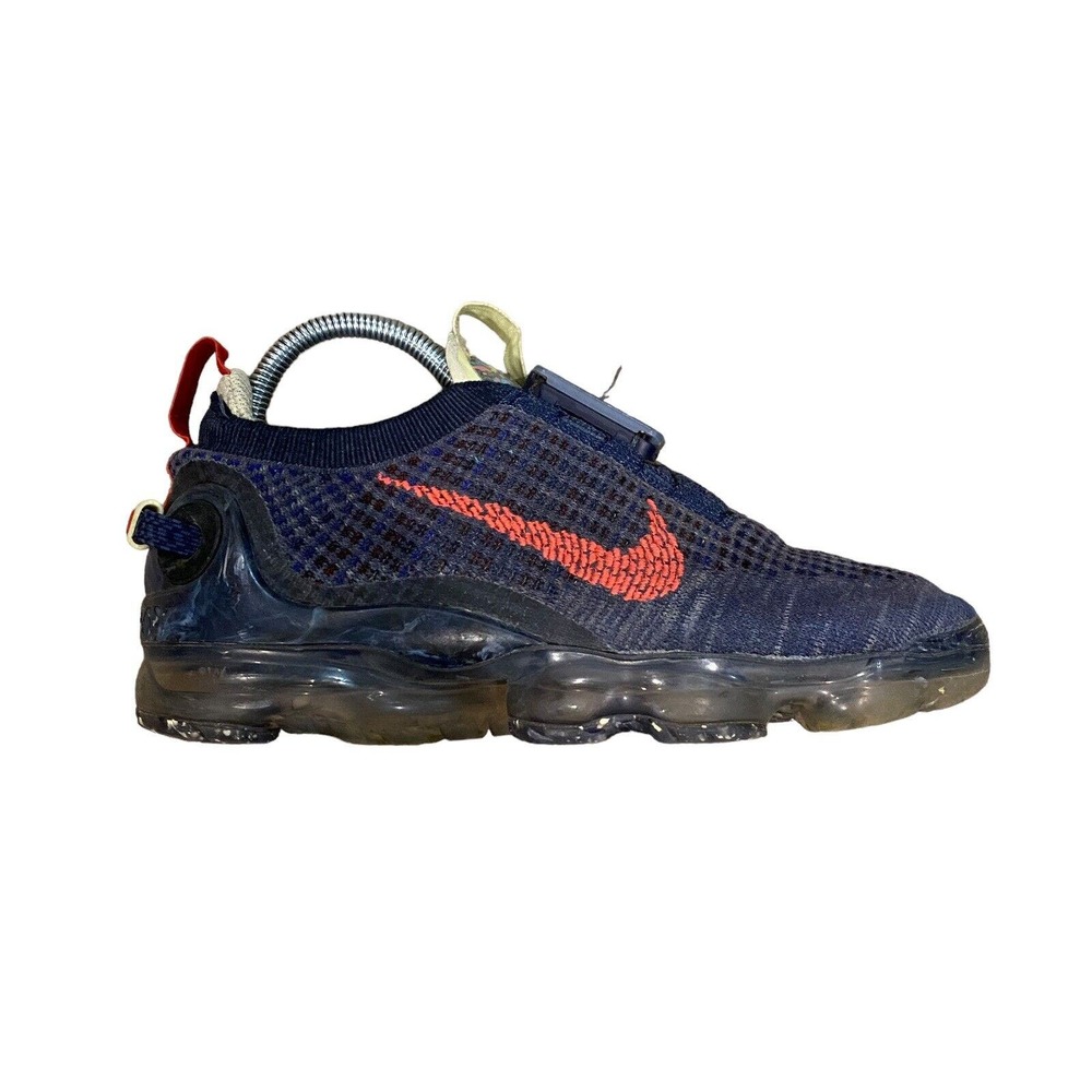 Nike Air Vapormax Flyknit GS Obsidian Navy Blue Siren Red 5.5Y Women's 7